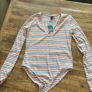 Striped longsleeve bodysui